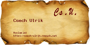 Csech Ulrik névjegykártya